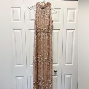 Adrianna Papell Formal Rose Gold Full Length Dress